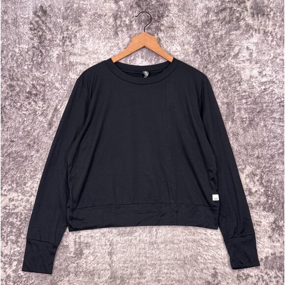 Vuori Tops - Vuori Daydream Crew Shirt XL Womens Black Lightweight Long Sleeve